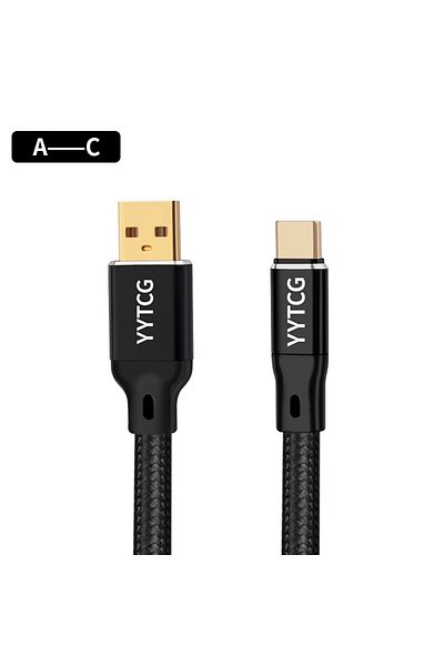 Choice كابل USB OCC بطول 1.5 متر من A إلى C HIFI كابل USB من النوع A إلى B كابل USB 6N DAC A-C كابل صوت OCC مطلي بالفضة D
