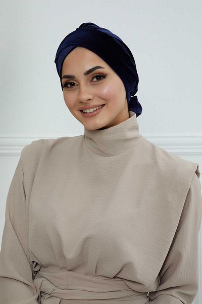 Aisha's Design Velvet Belted Bonnet - B-31K