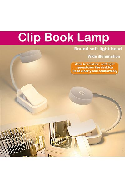 Choice Mini Clip Book Lamp LED Table Lamp Eye Protection 3 Colors Battery Powered USB Night Light Portab...