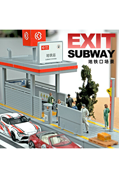 Choice 1/64 Metro Station Subway Station Building Model Simulated Tunnel Entrance Figure Display Street ...