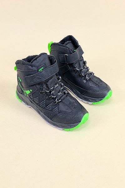 Zerenyus Χειμερινές αδιάβροχες Velcro Μαύρες Πράσινες Μπότες για αγόρι