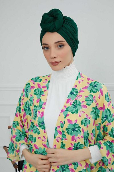 Aisha's Design غطاء رأس من القطن الممشط برباط، B-1
