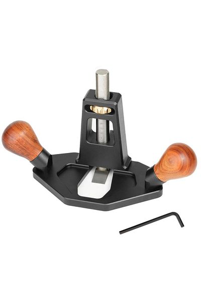 QDS Burlywood Router Plane Convenient Depth Adjusting Screw Nut Handheld Router Planer For Right Angle T
