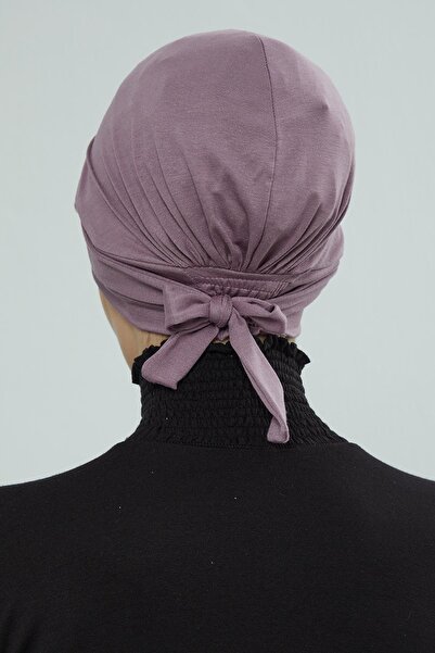 Aisha's Design Combed Cotton Bonnet with Visor Detail, B-66, Lilac