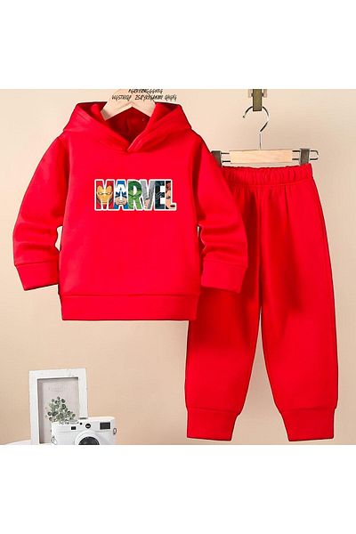 BENROMA Set de trening pentru copii colorat cu imprimeu Marvel - Mucegai supradimensionat unisex
