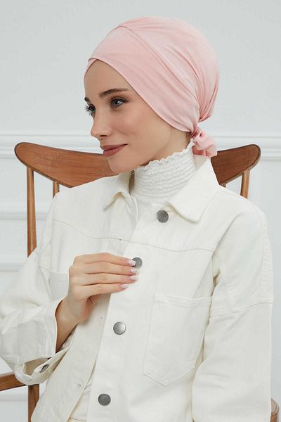 Aisha's Design غطاء رأس من القطن الممشط بحزام - موديل B-31