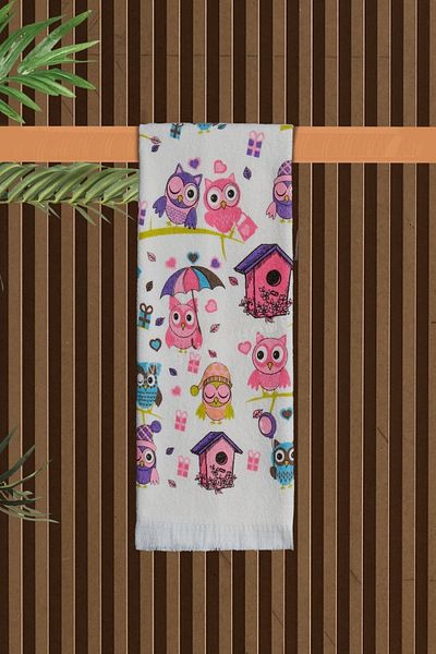 Meslina 3-Piece 40X60 Printed Kitchen Towels - Drying Cloth and Hand and Face Towels