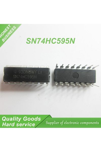 Choice 10pcs SN74HC595N SN74HC595 74HC595N 74HC595 DIP-16 Counter Shift Registers Tri-State 8-Bit new or...