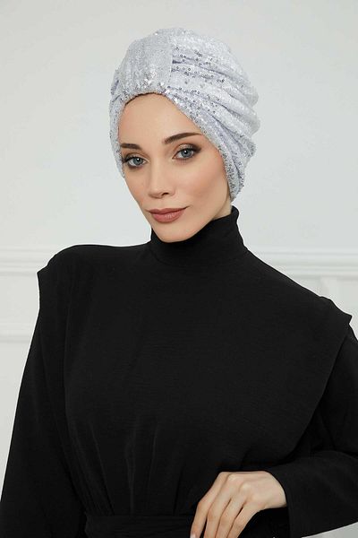 Aisha's Design Sequined Bonnet - Front Belt Detail, b-68p