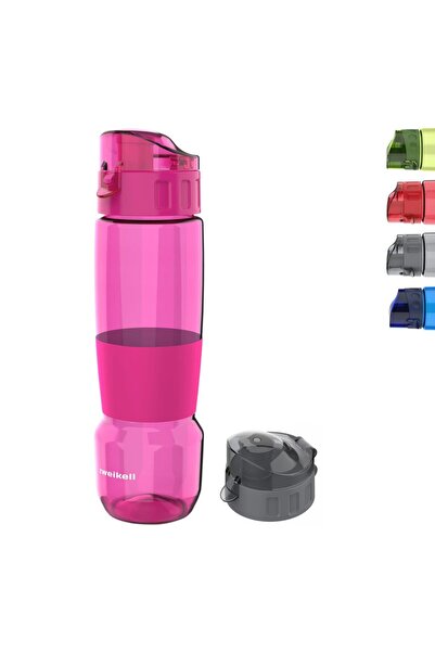 zweikell Pivot Switch Hot Pink Bpa Içermez 650 ml Tritan Kırılmaz Suluk - Su Matarası - Yedek Kapak