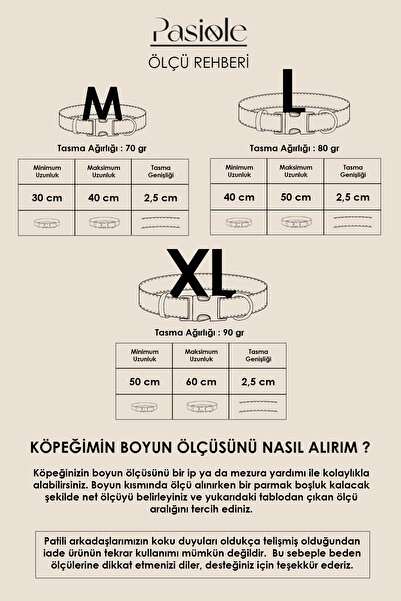 pasiole Köpek Tasması, Köpek Boyun Tasması, Büyük Ve Orta Irk Köpek Boyun Tasması - Steff