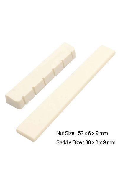 Choice 6 String Classical Guitar Saddle + Nut White Bone Bridge Guitar Accessories