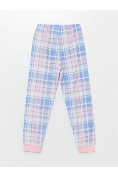 LC Waikiki Lcw Kids' Elastic Waist Plaid Fleece Girl's Pajama Bottom