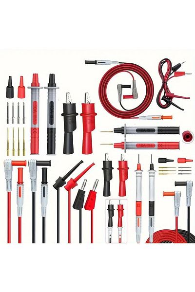 Choice P1308b 18pcs P1308b Test Lead Kit 4mm Banana Plug To Test Hook Cable Replaceable Multimeter Probe Te