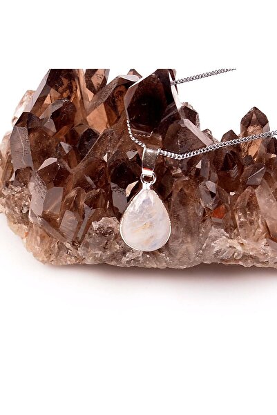 Taş Sandığı Moon Stone Necklace (Rainbow Moon Stone)