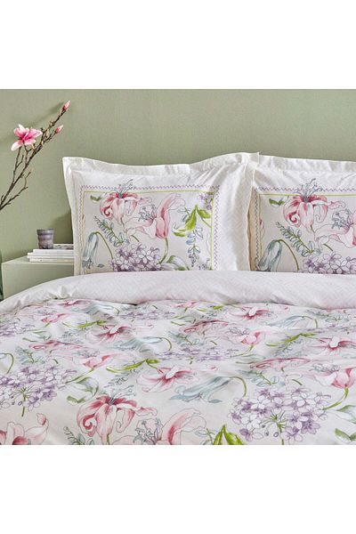 Karaca Home Melosa, 100% Turkish Cotton Duvet Cover Set, Single, Multi