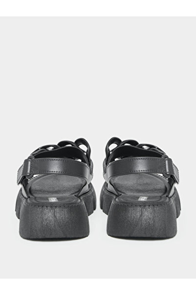 Styli Hook and Loop Fastener Buckle Back Strap Sandals