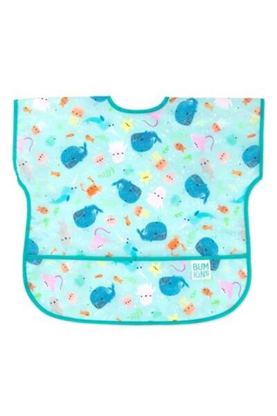 Bumkins Short Sleeve Apron (1-3 Years) - Ocean Life