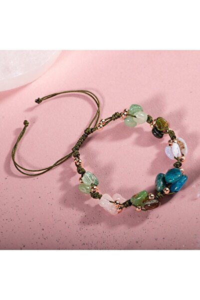 OSMANLI DOĞAL TAŞ Boğa Burcu Doğal Taş Natürel Makrome Bileklik