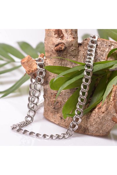 Taş Sandığı Steel Necklace - Flat Model with Ring 7 mm