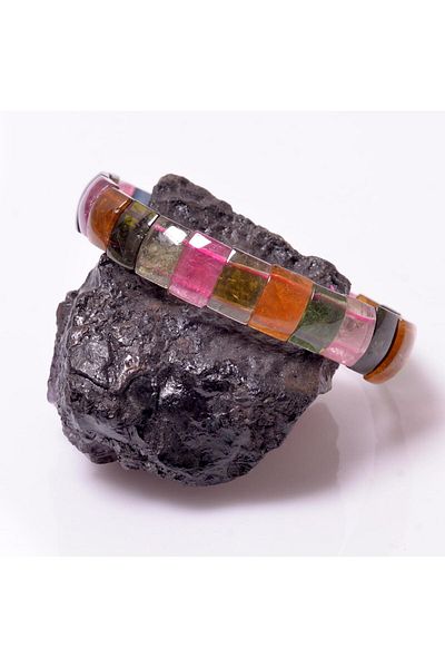 Taş Sandığı Tourmaline Stone Bracelet - Quadrilateral Cut High Quality