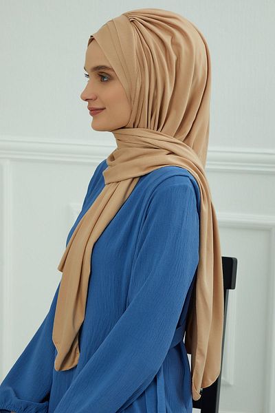 Aisha's Design شال قطني ممشط عملي - زخرفة متقاطعة متعددة، PS-41