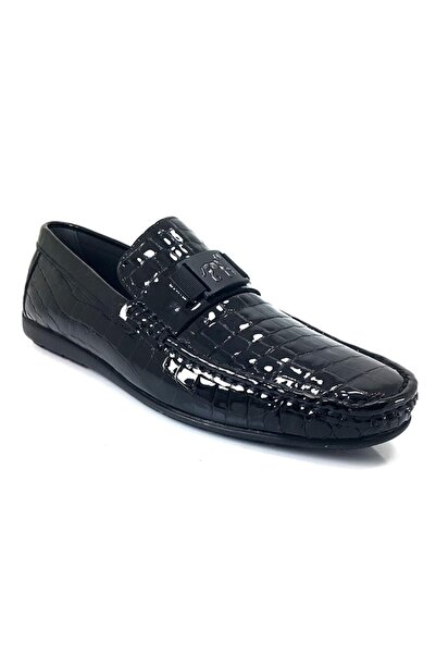 Fosco 2094 Casual Men's Shoes Black Patent Leather