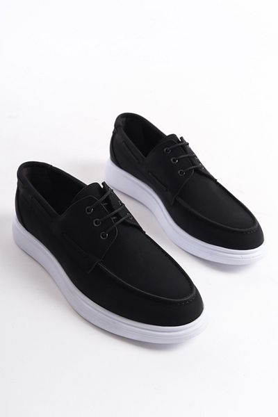 Mubiano Mbrgn104-s Черни мъжки мокасини с връзки от набук