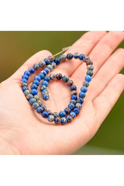 Taş Sandığı Blue Varicite Stone String (6 Mm)