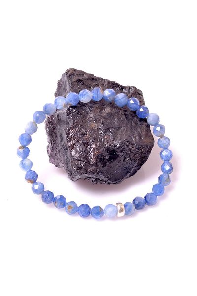 Taş Sandığı Kyanite Stone Bracelet 6 Mm - Facet Cut