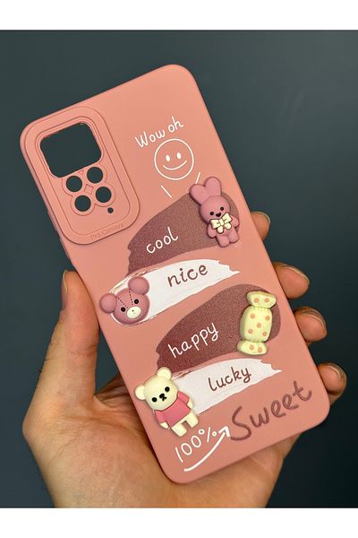 Fibaks جراب Redmi Note 11 Pro/12 Pro 4g بتصميم منقوش لحماية الكاميرا من السيليكون الناعم على شكل أرنب