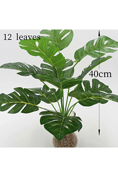 Choice 12 ورقة خضراء، نباتات اصطناعية، أوراق نخيل خضراء، مونستيرا، حديقة منزل...