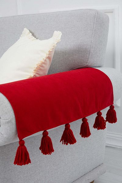 Aisha's Design 65x55 cm Tasseled 2-Piece Armrest Set - KC-4