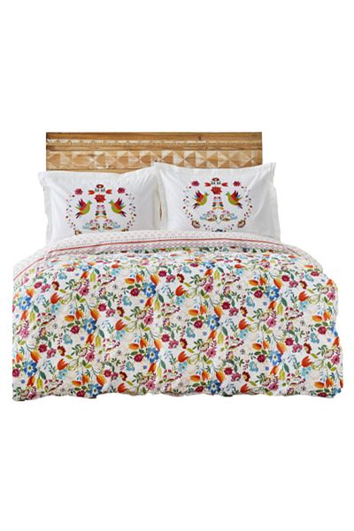 Karaca Home Parlin, 100% Turkish Cotton Duvet Cover Set, Double, Multi