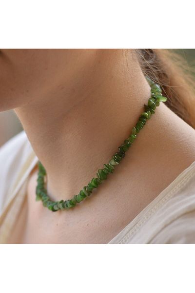 Taş Sandığı Jade Stone Unshaped Necklace - Canadian Jade