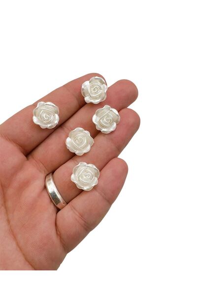 312 KONSEPT 18 χιλιοστά 50 τεμάχια μαργαριταρένιες χάντρες σε σχήμα τριαντάφυ...