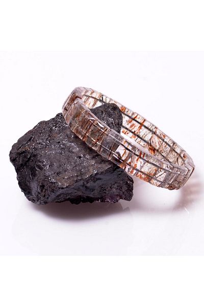 Taş Sandığı Routilli Quartz Stone Bracelet - Quadrilateral Cut High Quality