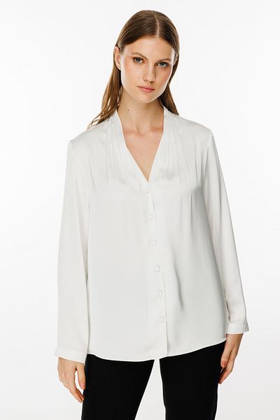 Ekol Plus Size Satin Blouse