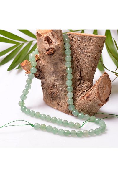 Taş Sandığı Aventurine Stone String - 6 mm Facet Cut