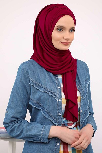 Aisha's Design شال قطني ممشط عملي - زخرفة متقاطعة متعددة، PS-41