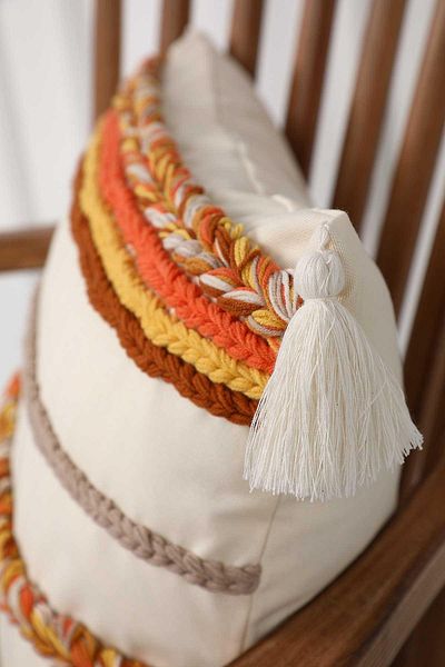 Aisha's Design Knitted Striped Throw Pillow Cover,k-195