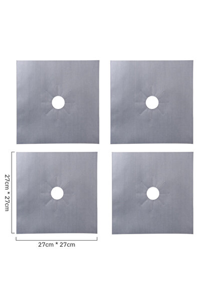 Choice3 4pcs Silver 8/4/1pcs Stove Protector Cover Liner Gas Stove Protector ...
