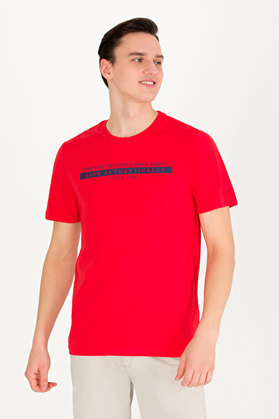 U.S. Polo Assn. Men's Red Crew Neck T-Shirt 50263284 -Vr030
