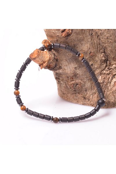 Taş Sandığı Hematite Stone Bracelet - Tiger Eye Stone