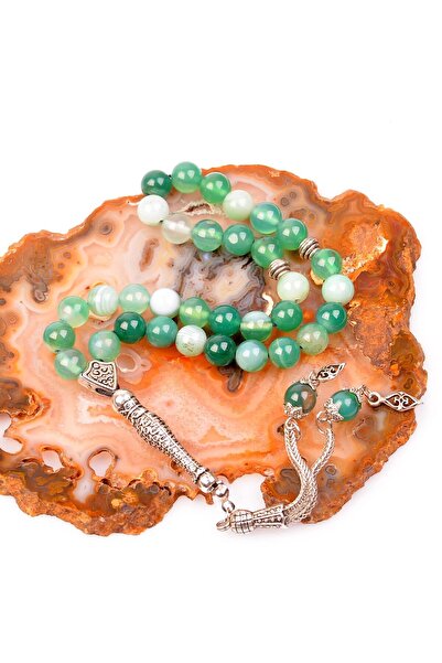 Taş Sandığı Πράσινη πέτρα αχάτη Μαρλέ - 8 χιλιοστά