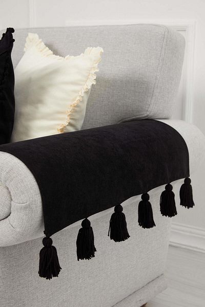 Aisha's Design 65x55 cm Tasseled 2-Piece Armrest Set - KC-4