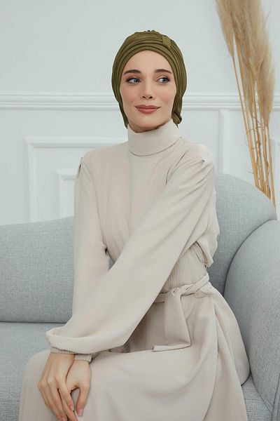 Aisha's Design عمامة شيفون مطوية - جاهزة، HT-107، HT-107