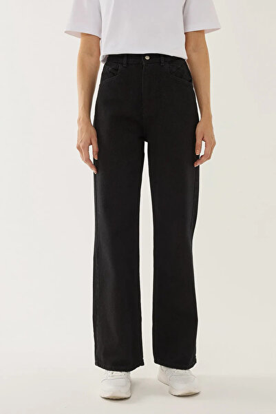 Hiccup Yüksek Bel Wide Leg Kot Pantolon