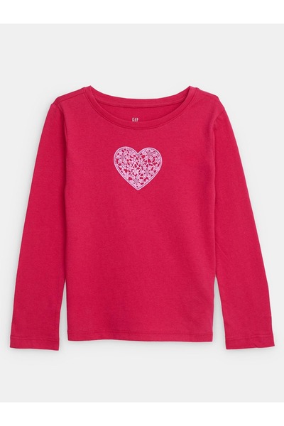 GAP Erkek Çocuk Pembe Grafikli T-Shirt