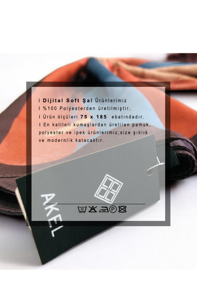 Akel Pastel Patterned Digital Soft Shawl